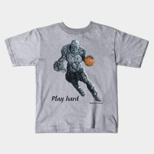 Stone Golem Basketball Player Kids T-Shirt